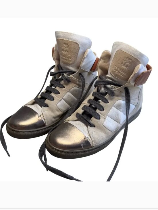 Brunello Cucinelli Shoes - Brunello Cucinelli High Top Sneakers Shoes Leather Suede Size Women’s 37 US 7
